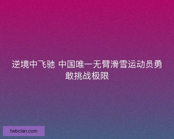 逆境中飞驰 中国唯一无臂滑雪运动员勇敢挑战极限